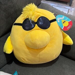 Squishmallows Woodstock Yellow Plush with Black Glasses